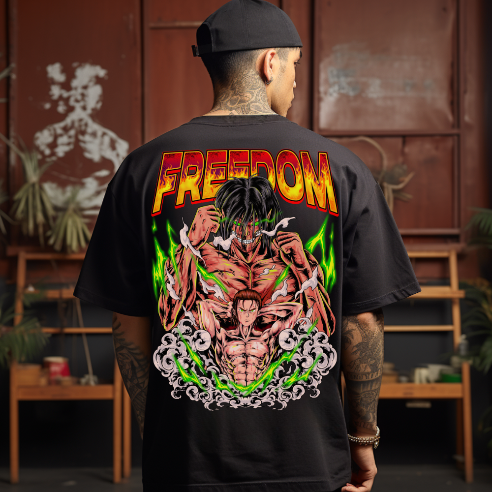 Eren Jäger Freedom (Backprint) - Oversized Shirt