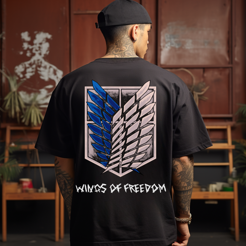 Wings of Freedom (Backprint) - Oversized Shirt