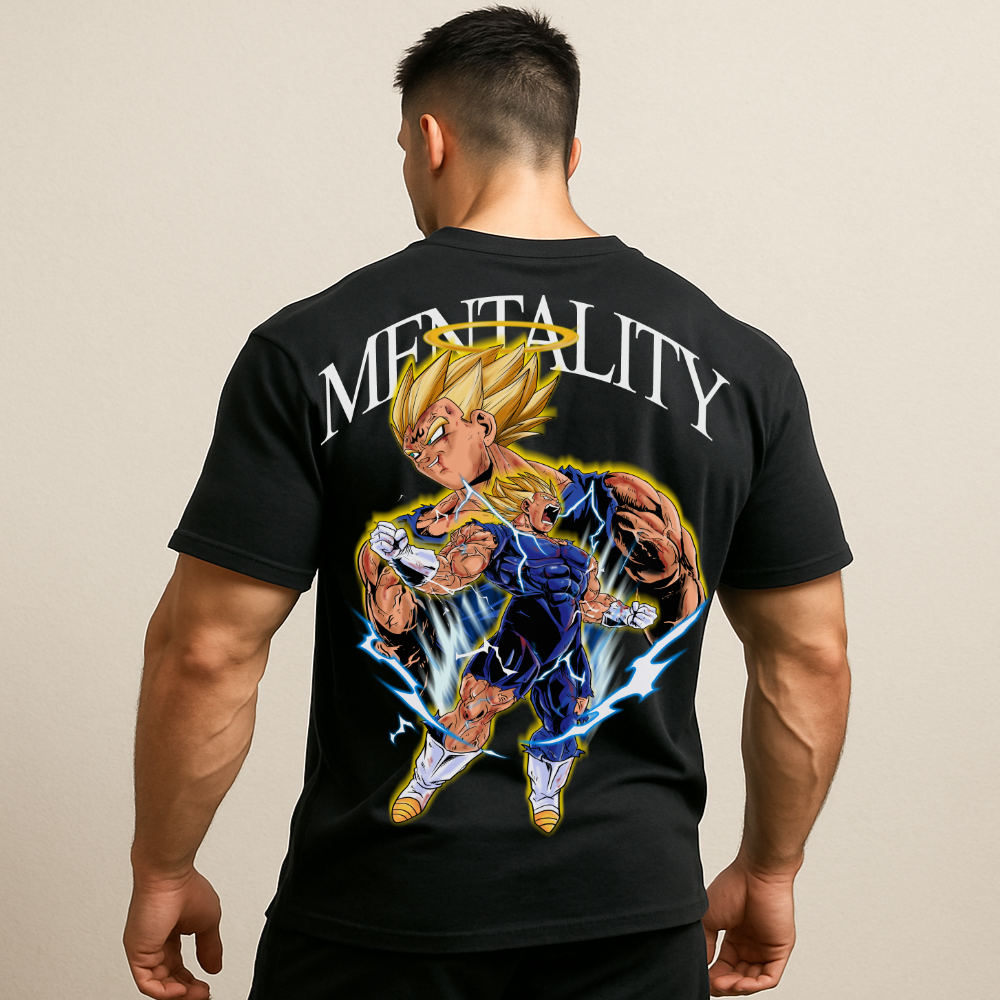 Mentality Majin Vegeta (Backprint) V2 - Oversized Shirt