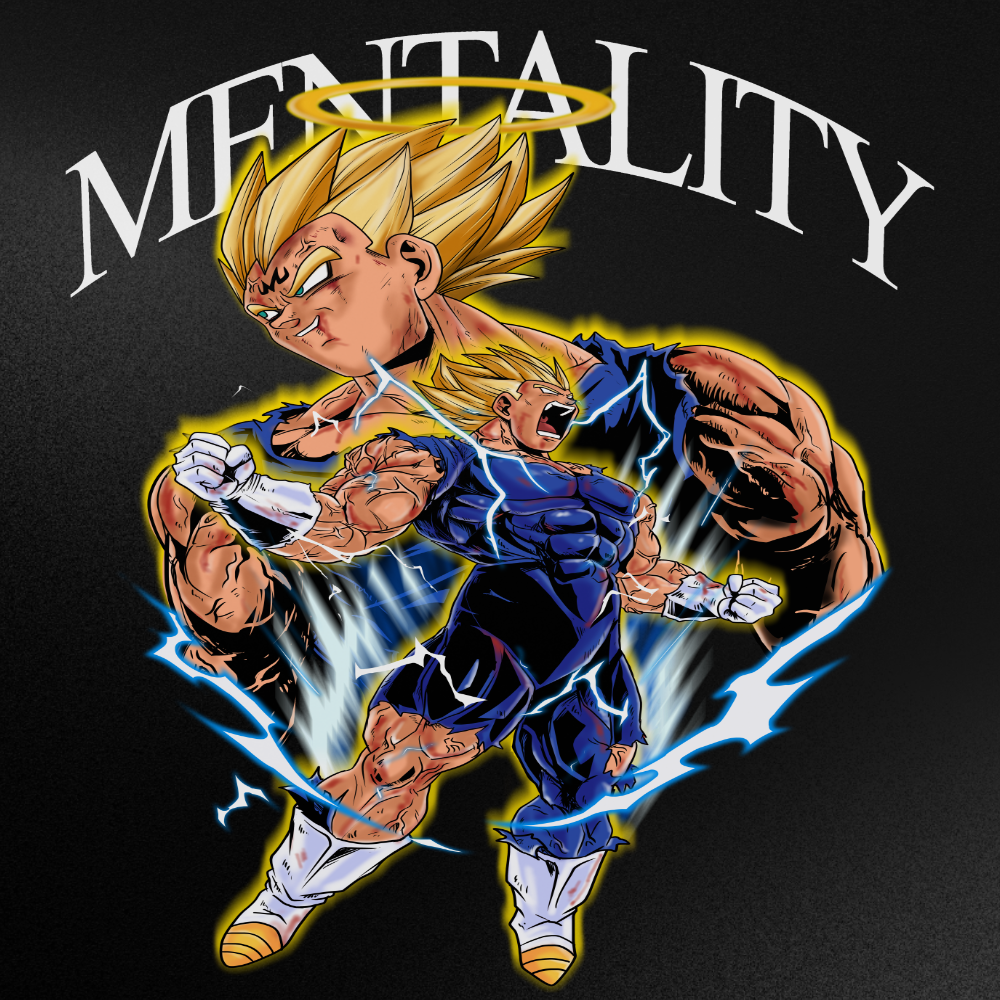 Mentality Majin Vegeta (Backprint) V2 - Oversized Shirt