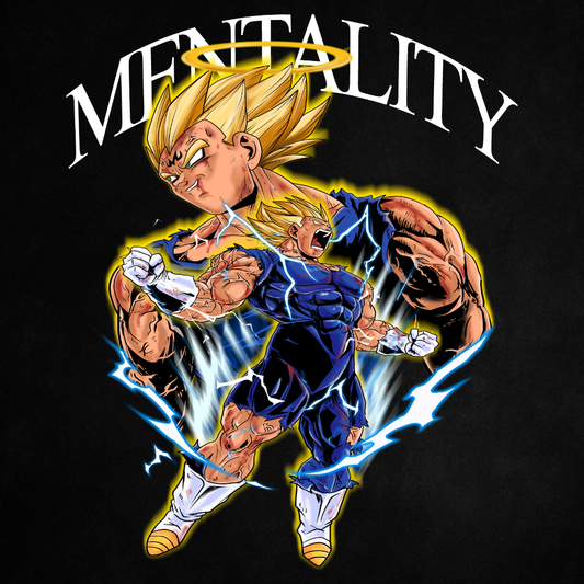 Mentality Majin Vegeta (Backprint) V2 - Oversized Shirt