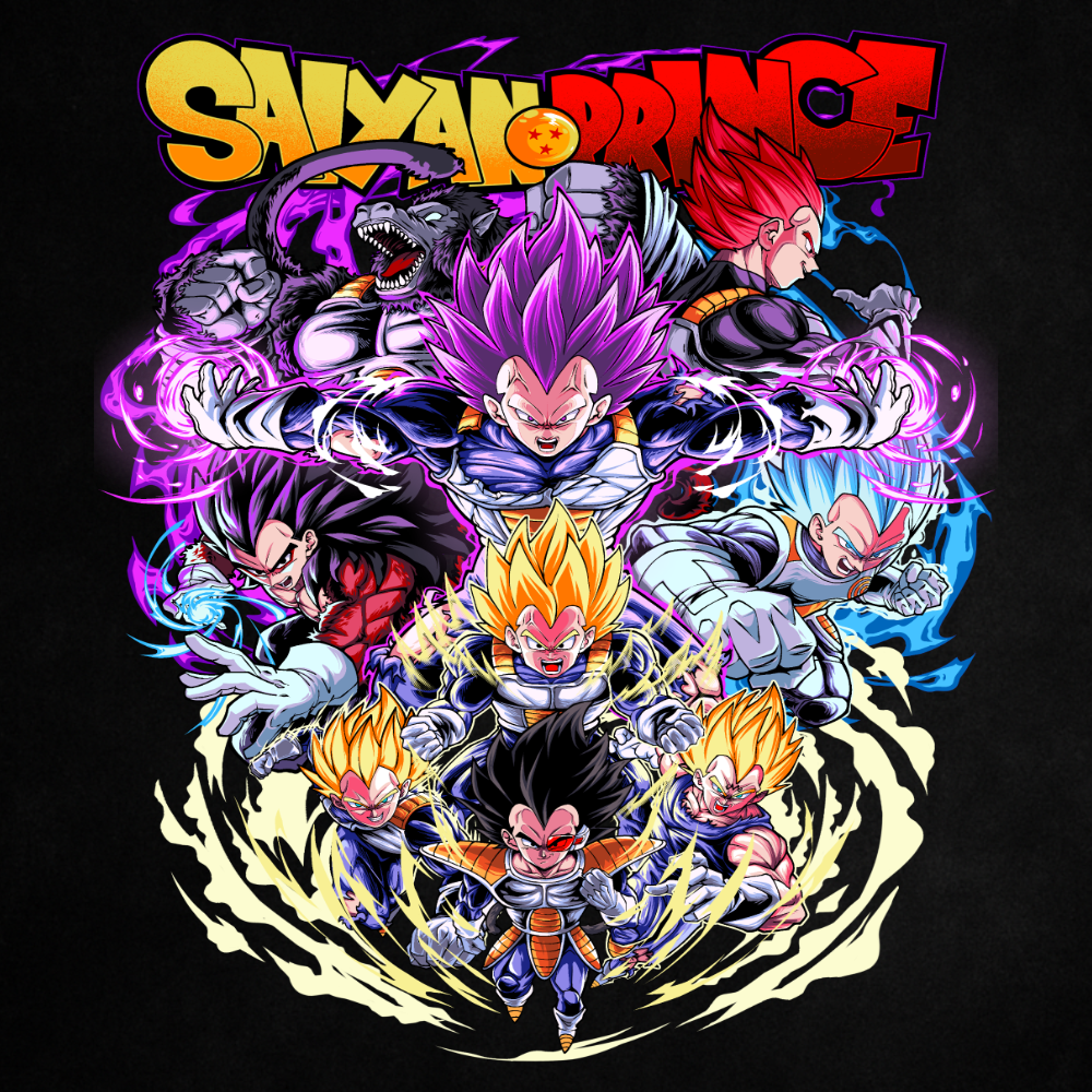 Saiyan Prince (Backprint) - Oversized Shirt