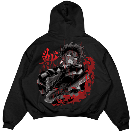 Tanjiro Rage - Oversized Hoodie