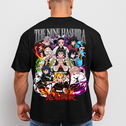 Nine Hashira (Backprint) - Oversized Shirt