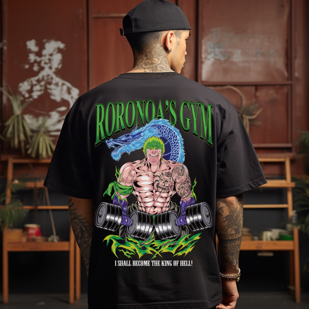 Roronoa's Gym (Backprint) - Oversized Shirt