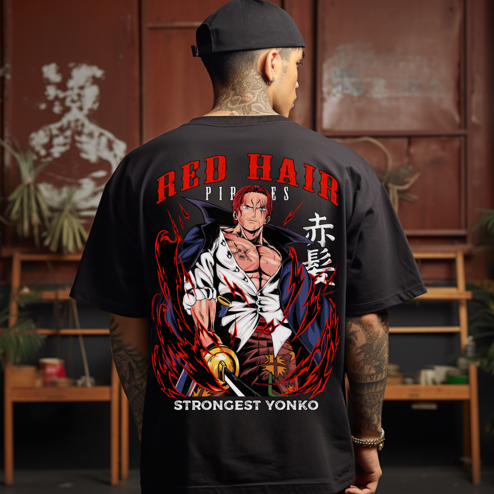 Red Hair Shanks (Backprint) - Oversized Shirt