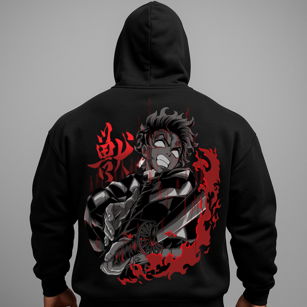 Tanjiro Rage - Oversized Hoodie