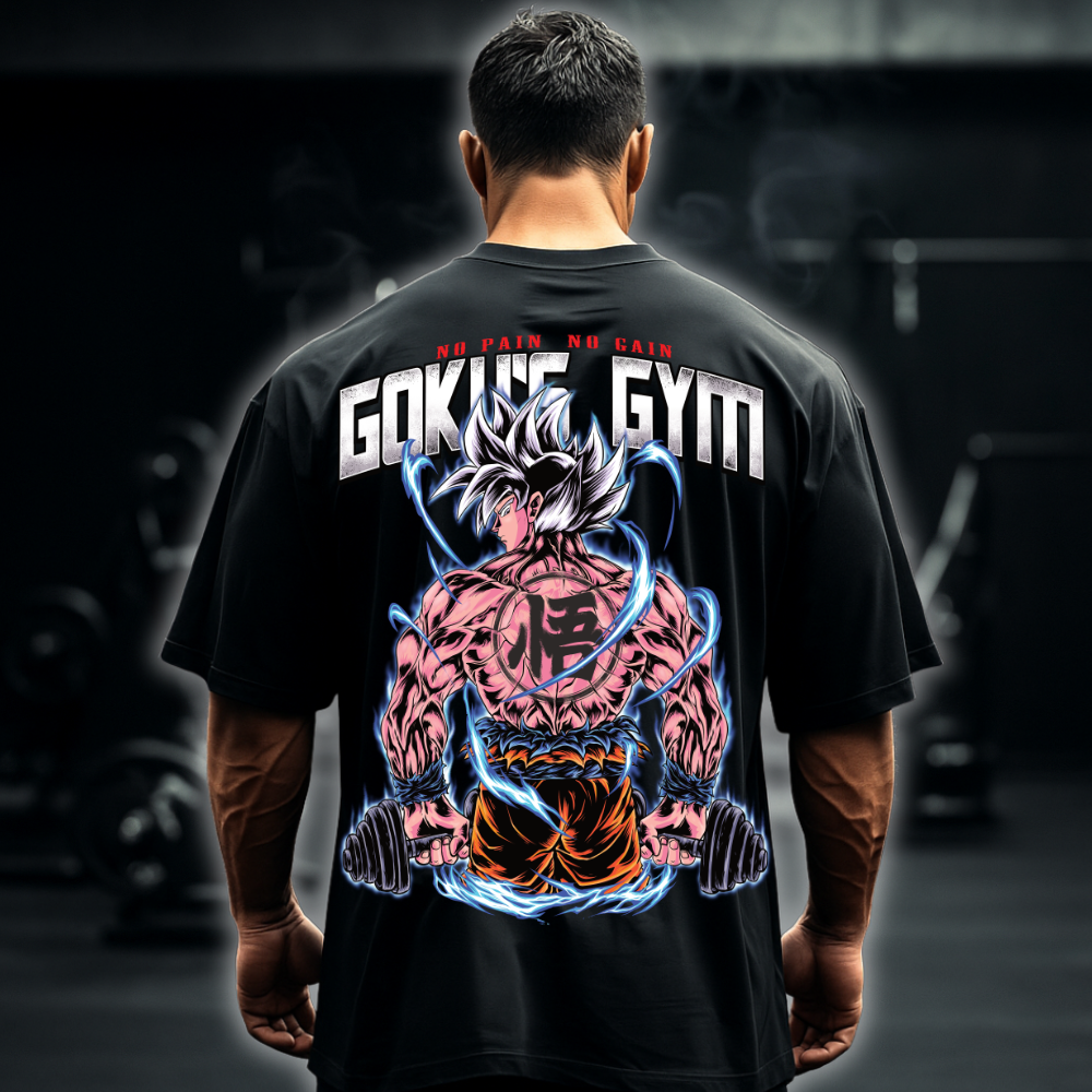 Goku's Gym (Backprint) - Oversized Shirt