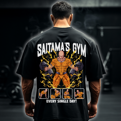 Saitama's Gym (Backprint) - Oversized Shirt