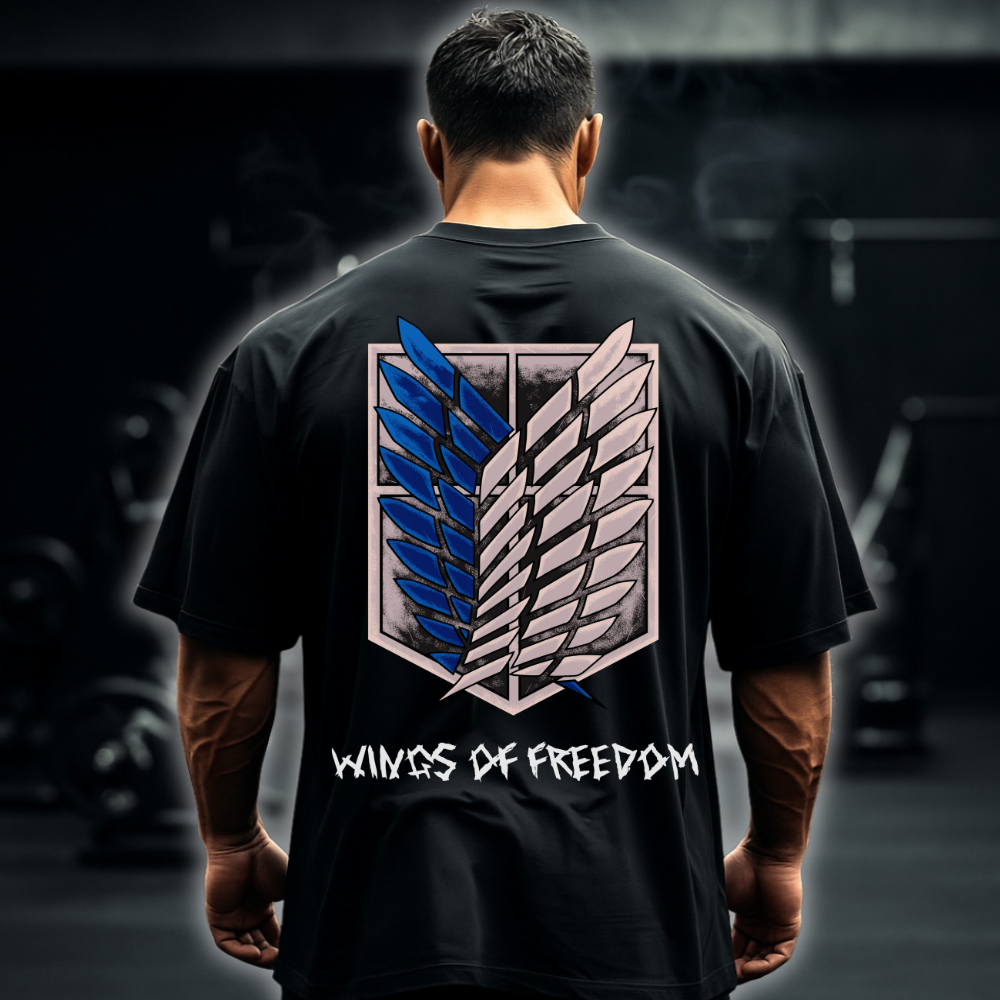 Wings of Freedom (Backprint) - Oversized Shirt