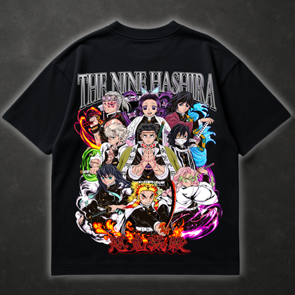 Nine Hashira (Backprint) - Oversized Shirt