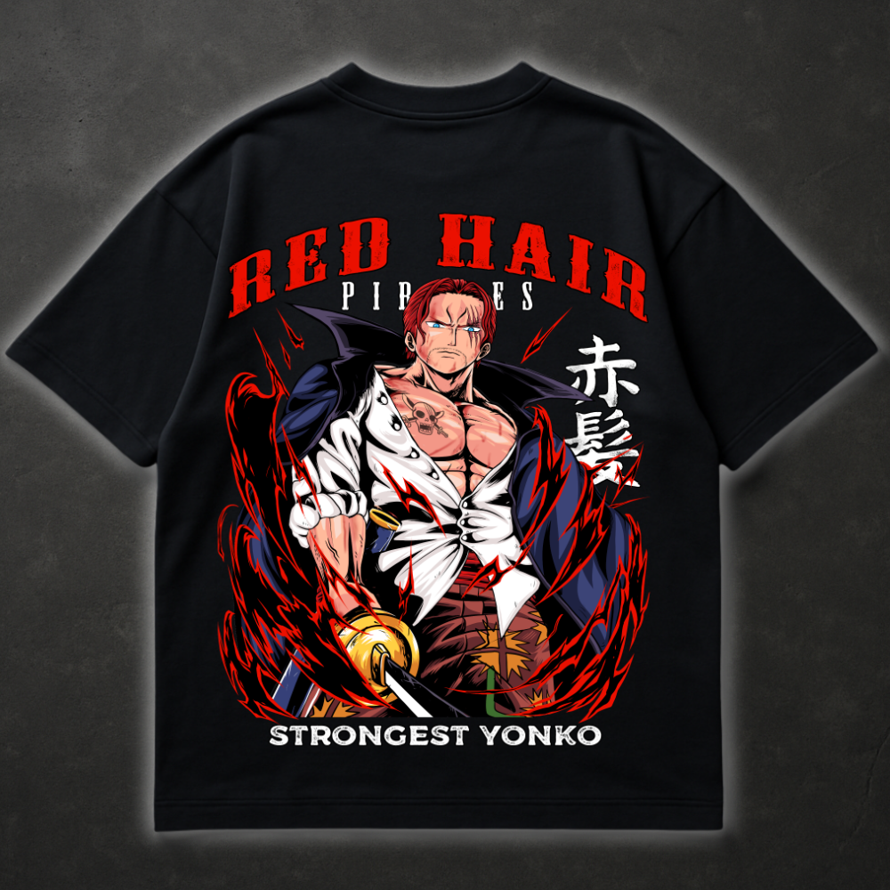 Red Hair Shanks (Backprint) - Oversized Shirt