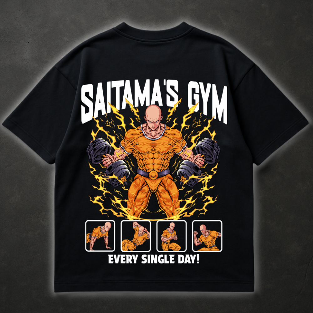 Saitama's Gym (Backprint) - Oversized Shirt