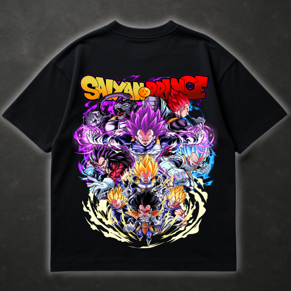 Saiyan Prince (Backprint) - Oversized Shirt