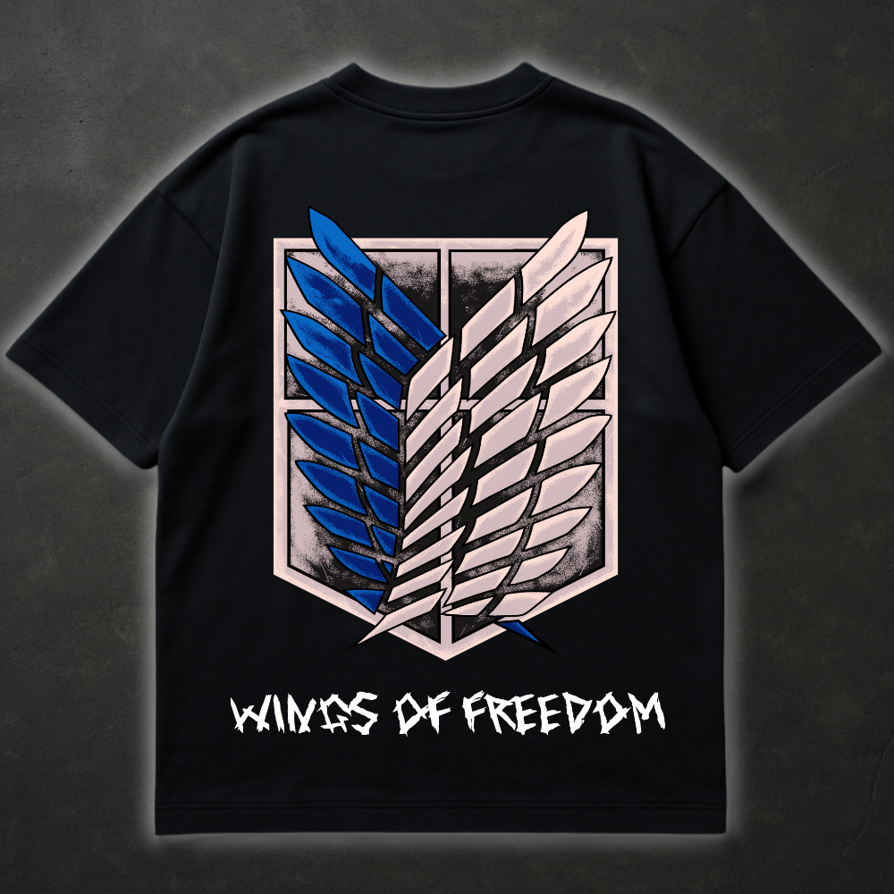 Wings of Freedom (Backprint) - Oversized Shirt