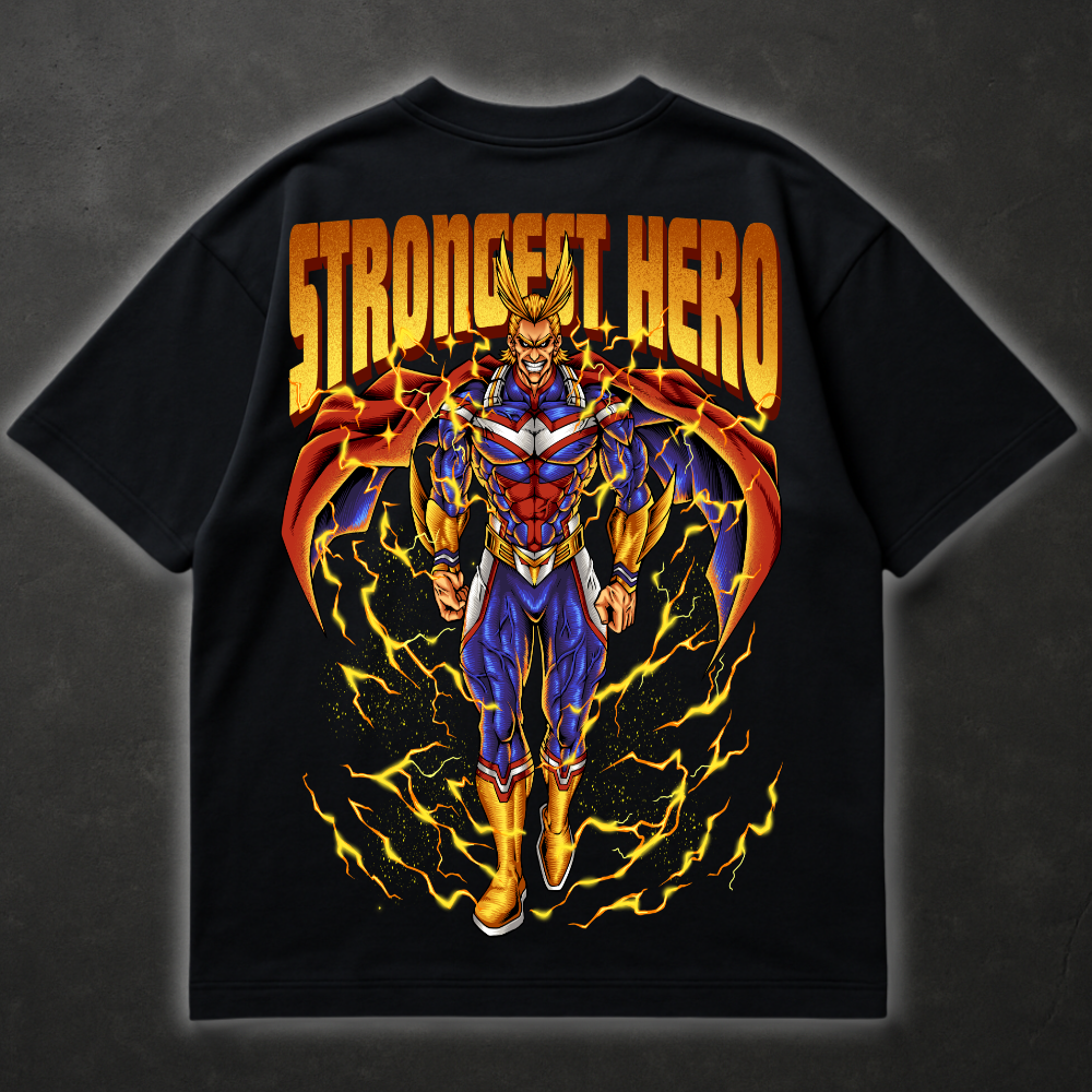 Strongest Hero (Backprint) - Oversized Shirt