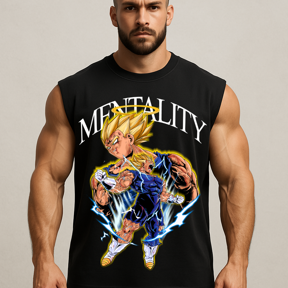 Mentality Majin Vegeta V1 - Sleeveless Oversized Tee