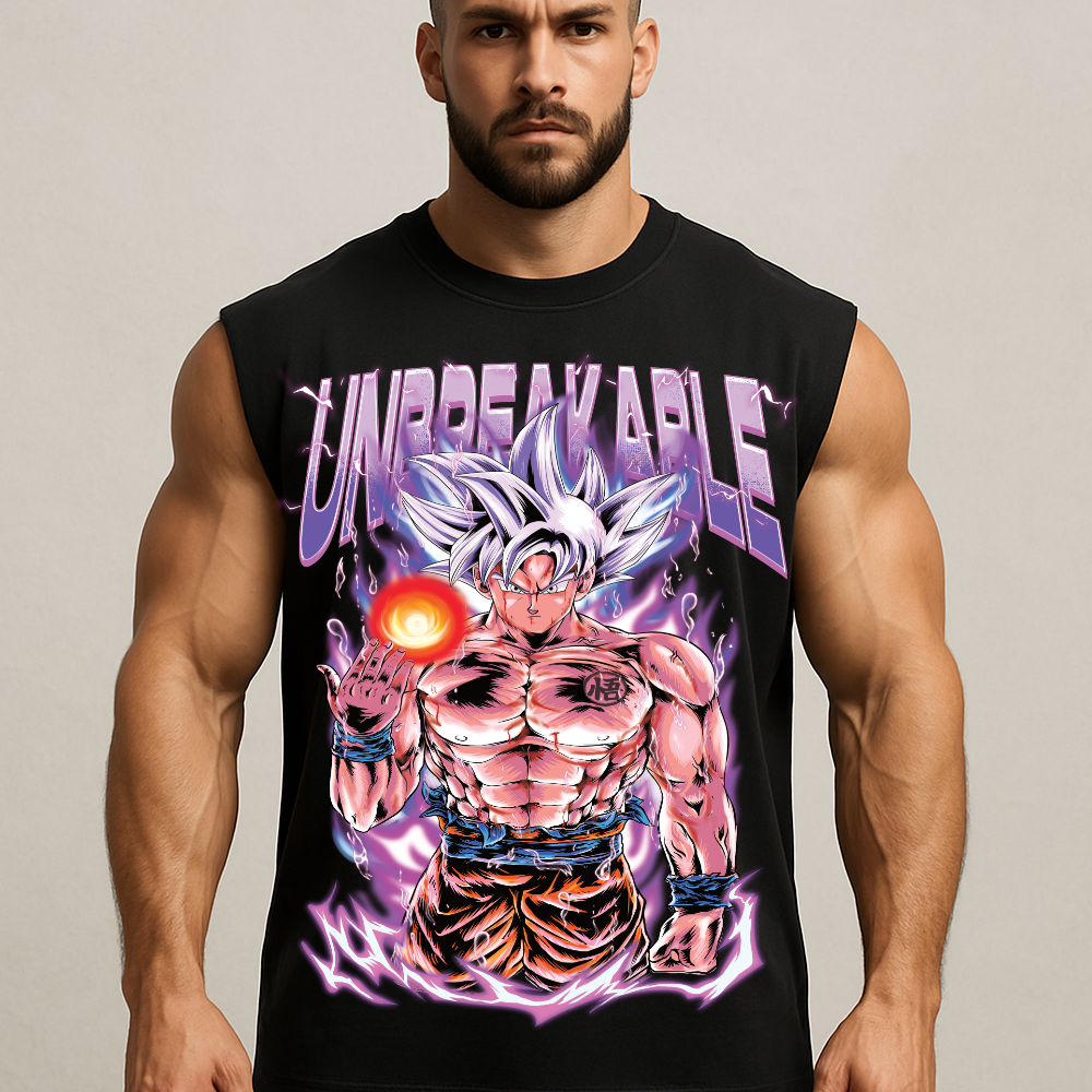 Unbreakable Goku - Sleeveless Oversized Tee