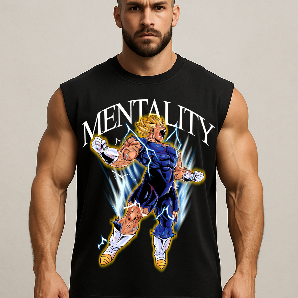 Mentality Majin Vegeta V2 - Sleeveless Oversized Tee