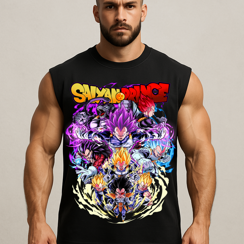 Saiyan Prince - Sleeveless Oversized Tee