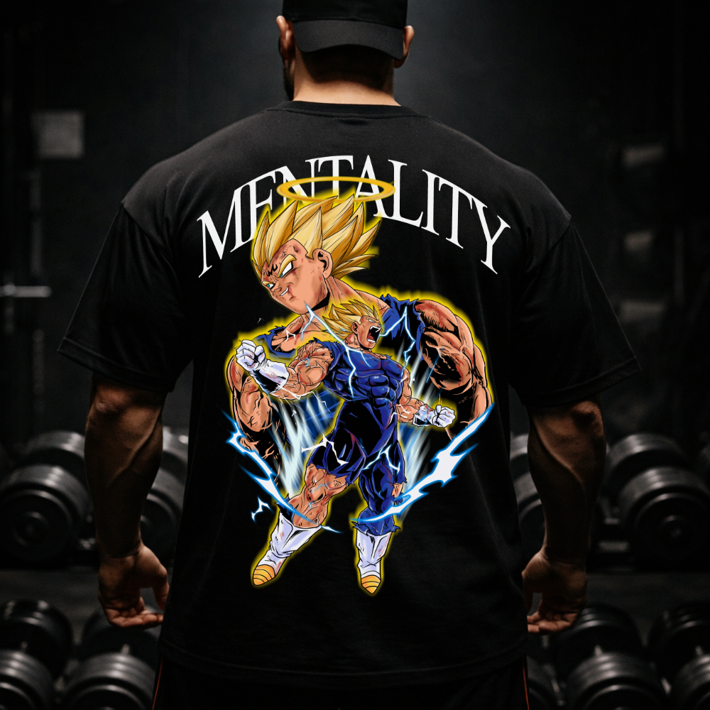 Mentality Majin Vegeta V2 (Backprint) - Oversized Shirt